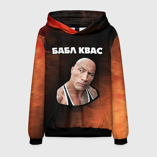 Мужская толстовка BUBBLE KVASS - СКАЛА Пламя / 3D-Черный – фото 1