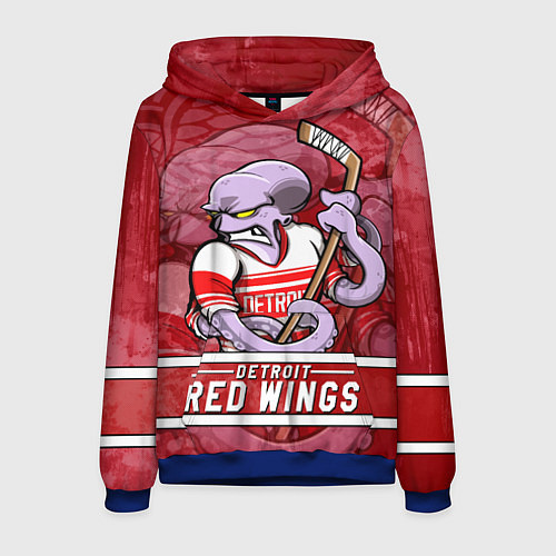 Мужская толстовка Детройт Ред Уингз, Detroit Red Wings Маскот / 3D-Синий – фото 1