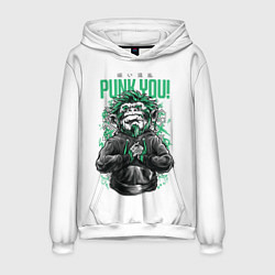 Толстовка-худи мужская Punk you!, цвет: 3D-белый