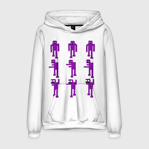 Мужская толстовка Five Nights At Freddys purple guy / 3D-Белый – фото 1