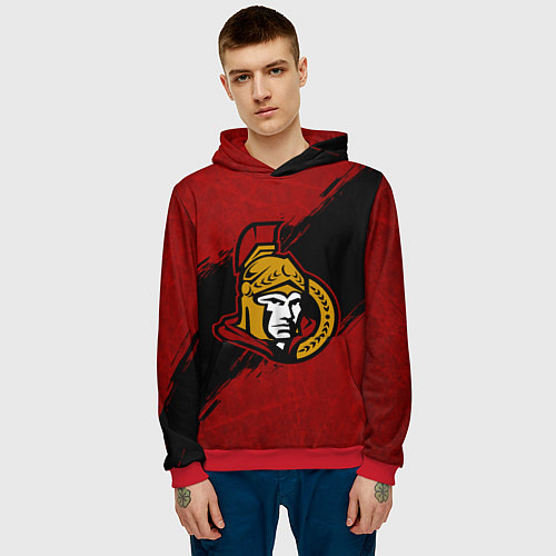 Мужская толстовка Оттава Сенаторз , Ottawa Senators / 3D-Красный – фото 3