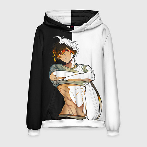 Мужская толстовка Чжун Ли в хорошей форме GENSHIN IMPACT / 3D-Белый – фото 1