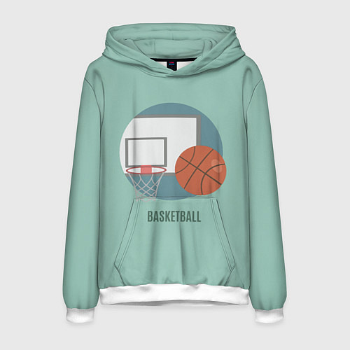 Мужская толстовка Basketball Спорт / 3D-Белый – фото 1