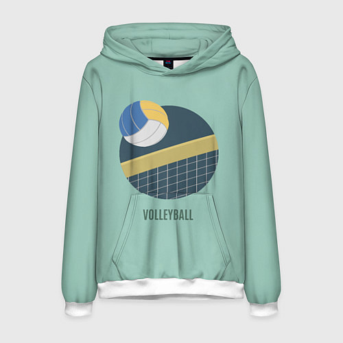 Мужская толстовка Volleyball Спорт / 3D-Белый – фото 1