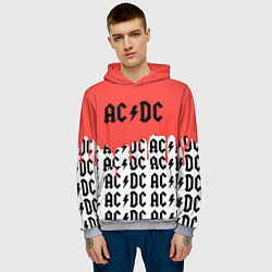 Толстовка-худи мужская Ac dc rock, цвет: 3D-меланж — фото 2