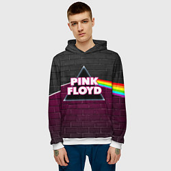 Толстовка-худи мужская PINK FLOYD ПИНК ФЛОЙД, цвет: 3D-белый — фото 2