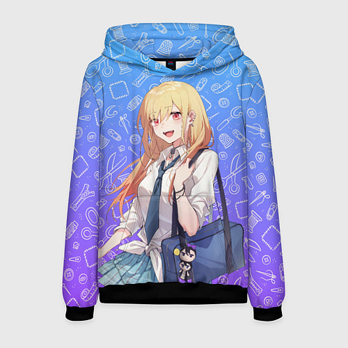 Мужская толстовка Китагава Марин эта фарфоровая кукла влюбилась / 3D-Черный – фото 1