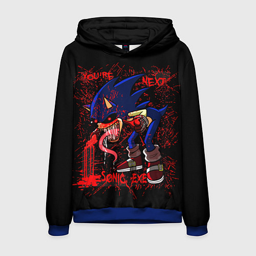 Мужская толстовка Sonic Exe - killer / 3D-Синий – фото 1