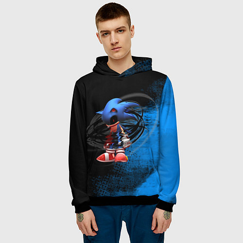 Мужская толстовка Тёмная энергия! / 3D-Черный – фото 3