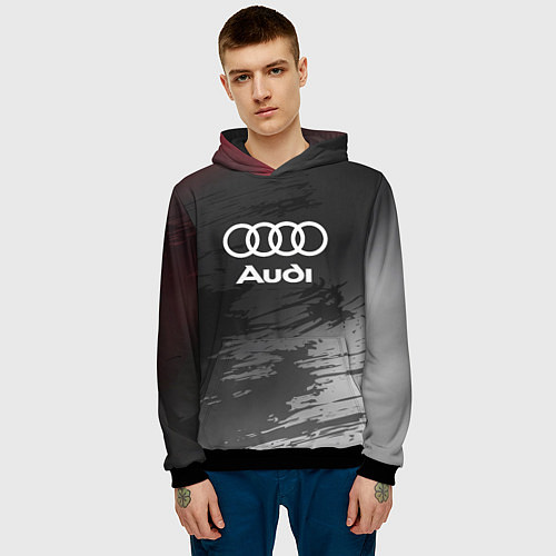 Мужская толстовка Audi туман / 3D-Черный – фото 3