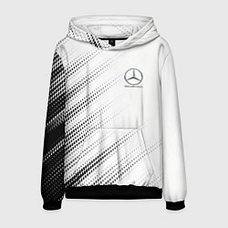 Толстовка-худи мужская Mercedes-Benz - White, цвет: 3D-черный