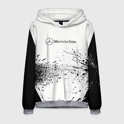 Мужская толстовка Mercedes-Benz - Брызги / 3D-Меланж – фото 1
