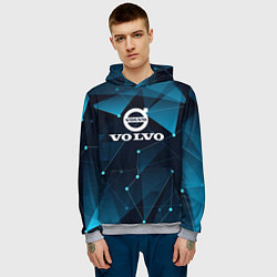 Толстовка-худи мужская Volvo - Geometry, цвет: 3D-меланж — фото 2
