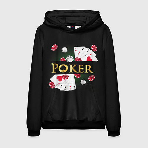 Мужская толстовка Покер POKER / 3D-Черный – фото 1