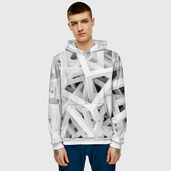 Толстовка-худи мужская БЕЛЫЙ АРХИТЕКТОР, цвет: 3D-белый — фото 2