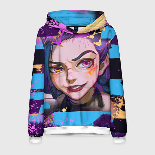 Мужская толстовка Jinx Arcane граффити / 3D-Белый – фото 1