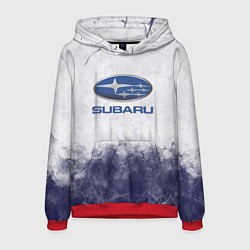 Толстовка-худи мужская Subaru Трещина, цвет: 3D-красный