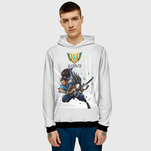 Мужская толстовка Yasuo Meme / 3D-Черный – фото 3