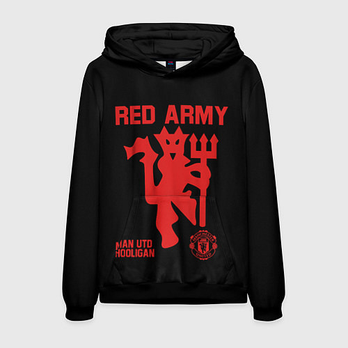 Мужская толстовка Manchester United Red Army Манчестер Юнайтед / 3D-Черный – фото 1
