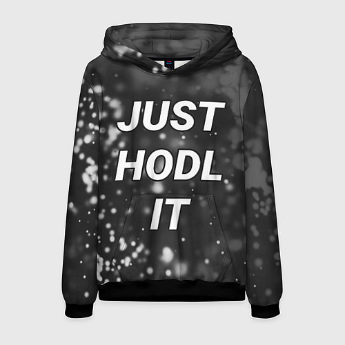 Мужская толстовка CRYPTO - JUST HODL IT Частицы / 3D-Черный – фото 1