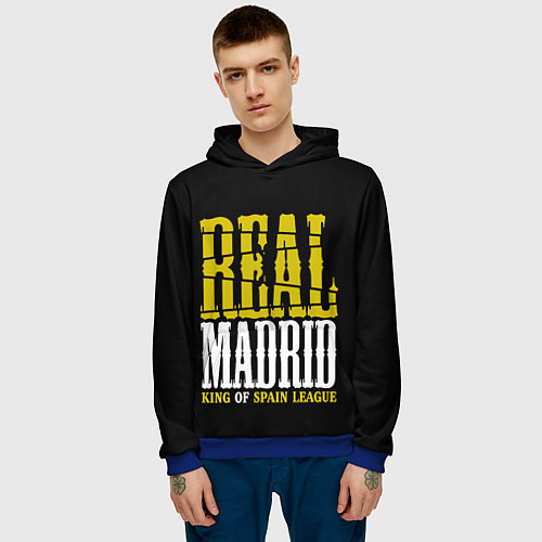Мужская толстовка Real Madrid Реал Мадрид / 3D-Синий – фото 3