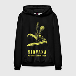 Толстовка-худи мужская Nirvana Нирвана, цвет: 3D-черный