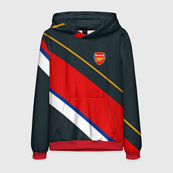 Толстовка-худи мужская Arsenal арсенал football, цвет: 3D-красный