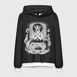 Толстовка-худи мужская Король в жёлтом, цвет: 3D-белый