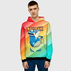 Толстовка-худи мужская Rayman globox радуга, цвет: 3D-черный — фото 2