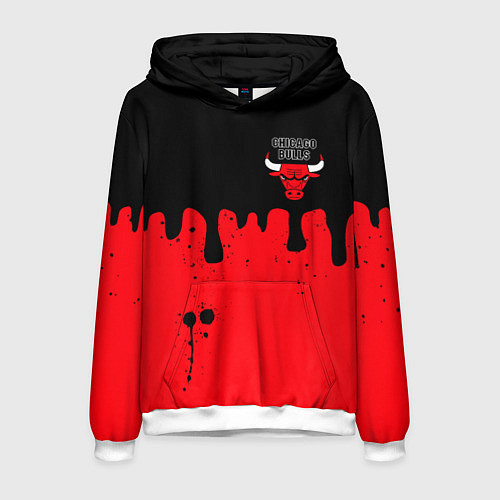 Мужская толстовка Chicago Bulls Чикаго Буллз Логотип / 3D-Белый – фото 1