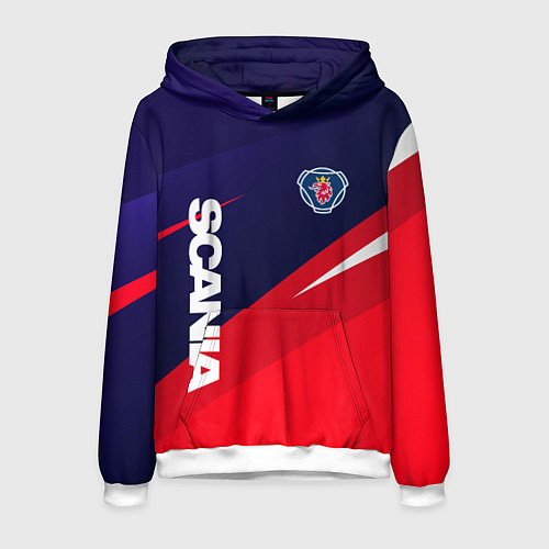 Мужская толстовка Scania Скания / 3D-Белый – фото 1