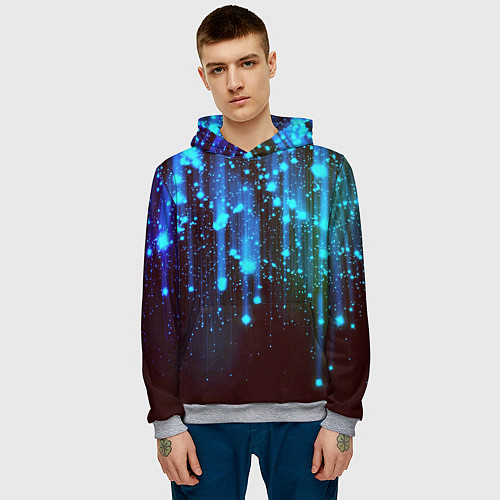 Мужская толстовка Звездопад Звёздный дождь / 3D-Меланж – фото 3
