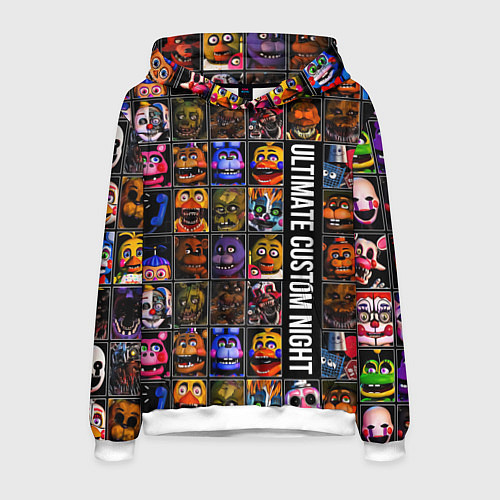 Мужская толстовка Ultimate Custom Night FNAF / 3D-Белый – фото 1