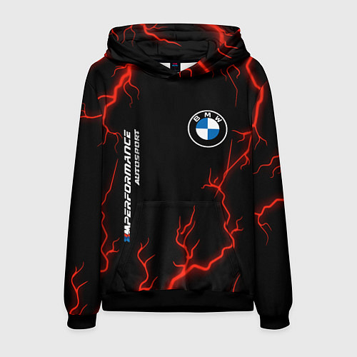 Мужская толстовка BMW Autosport Молнии / 3D-Черный – фото 1