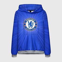Толстовка-худи мужская Chelsea football club, цвет: 3D-меланж