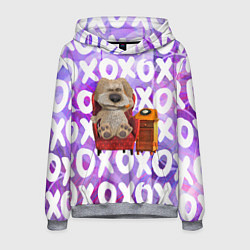 Толстовка-худи мужская Бен Собака, цвет: 3D-меланж