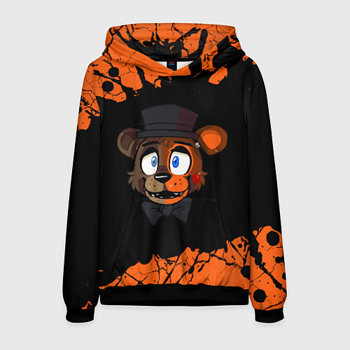 Мужская толстовка FNAF - ФРЕДДИ Краска / 3D-Черный – фото 1