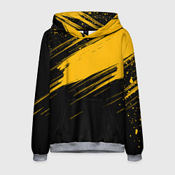 Мужская толстовка Black and yellow grunge