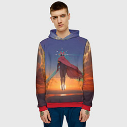 Толстовка-худи мужская Босс Провидец, цвет: 3D-красный — фото 2