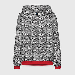 Толстовка-худи мужская Надпись Бла Бла, цвет: 3D-красный