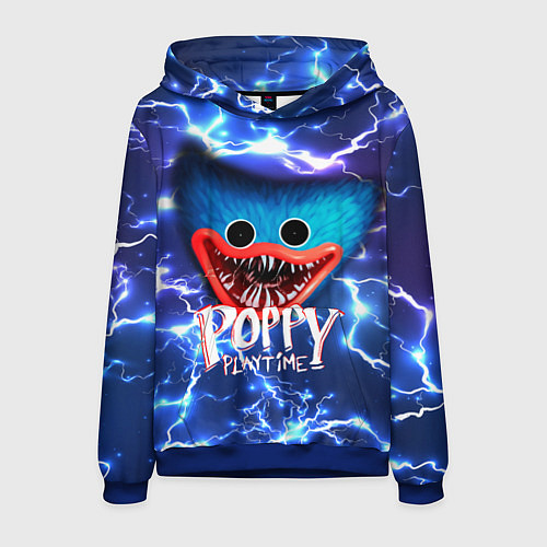 Мужская толстовка POPPY PLAYTIME ХАГГИ ВАГГИ ЛИЦО / 3D-Синий – фото 1