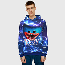 Толстовка-худи мужская POPPY PLAYTIME ХАГГИ ВАГГИ ЛИЦО, цвет: 3D-синий — фото 2