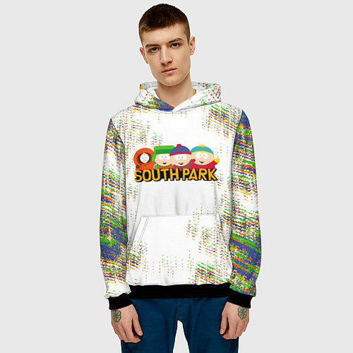 Мужская толстовка Мультфильм Южный парк South Park / 3D-Черный – фото 3