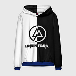 Толстовка-худи мужская Linkin Park ЧБ, цвет: 3D-синий