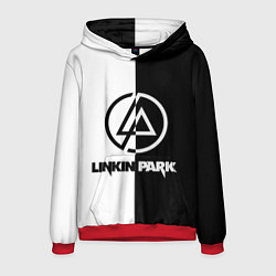 Толстовка-худи мужская Linkin Park ЧБ, цвет: 3D-красный