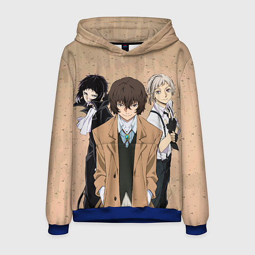 Мужская толстовка Великий из бродячих псов, Дазай Осаму, Ацуши Накад / 3D-Синий – фото 1