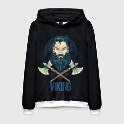 Толстовка-худи мужская Viking!, цвет: 3D-белый