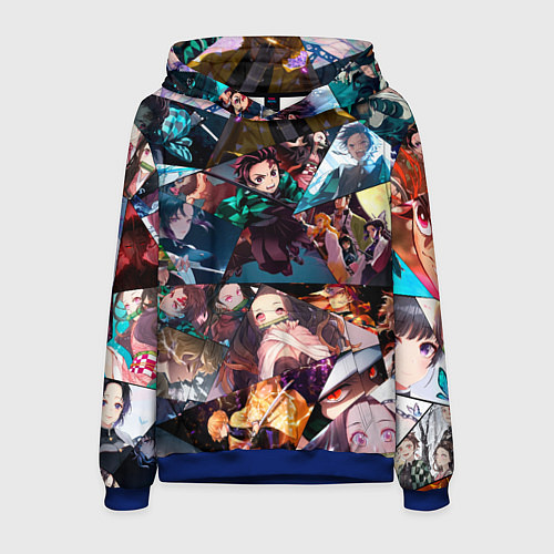 Мужская толстовка Kimetsu no aiba Все персонажи / 3D-Синий – фото 1