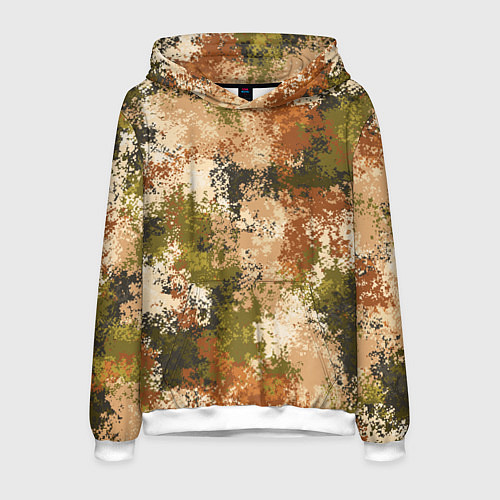 Мужская толстовка Камуфляж Василиск Степь / 3D-Белый – фото 1