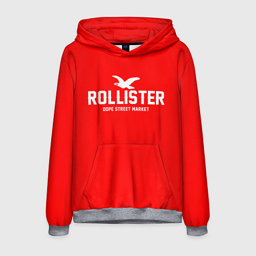 Мужская толстовка Узор Red Rollister Dope Street Market / 3D-Меланж – фото 1